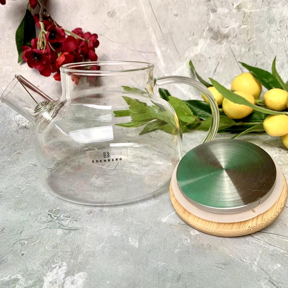 Заварювальний чайник із бамбуковою кришкою Edenberg EB-19030 1700 мл (2530557525) - фото 5 Заварювальний чайник із бамбуковою кришкою Edenberg EB-19030 1700 мл (2530557525) - фото 5