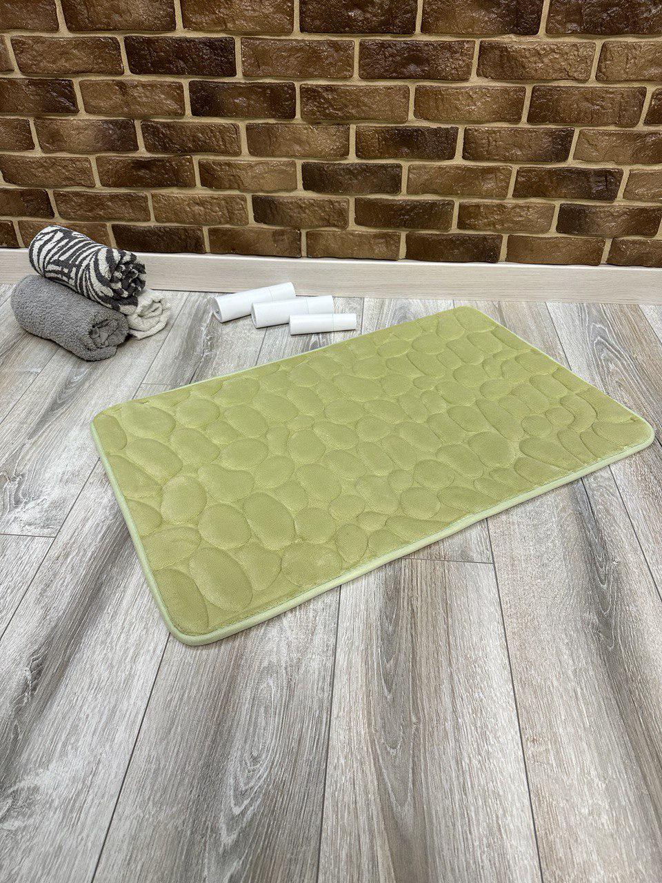 Коврик для ванной Stone Premium Memory Foam 80х50 см Зеленый (KS0010) - фото 4 Коврик для ванной Stone Premium Memory Foam 80х50 см Зеленый (KS0010) - фото 4