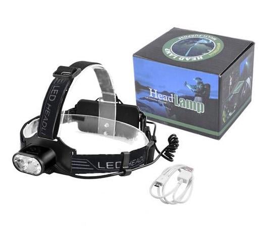 Ліхтар налобний 2128-2T6 2x18650 signal light ЗУ microUSB Box (981934)