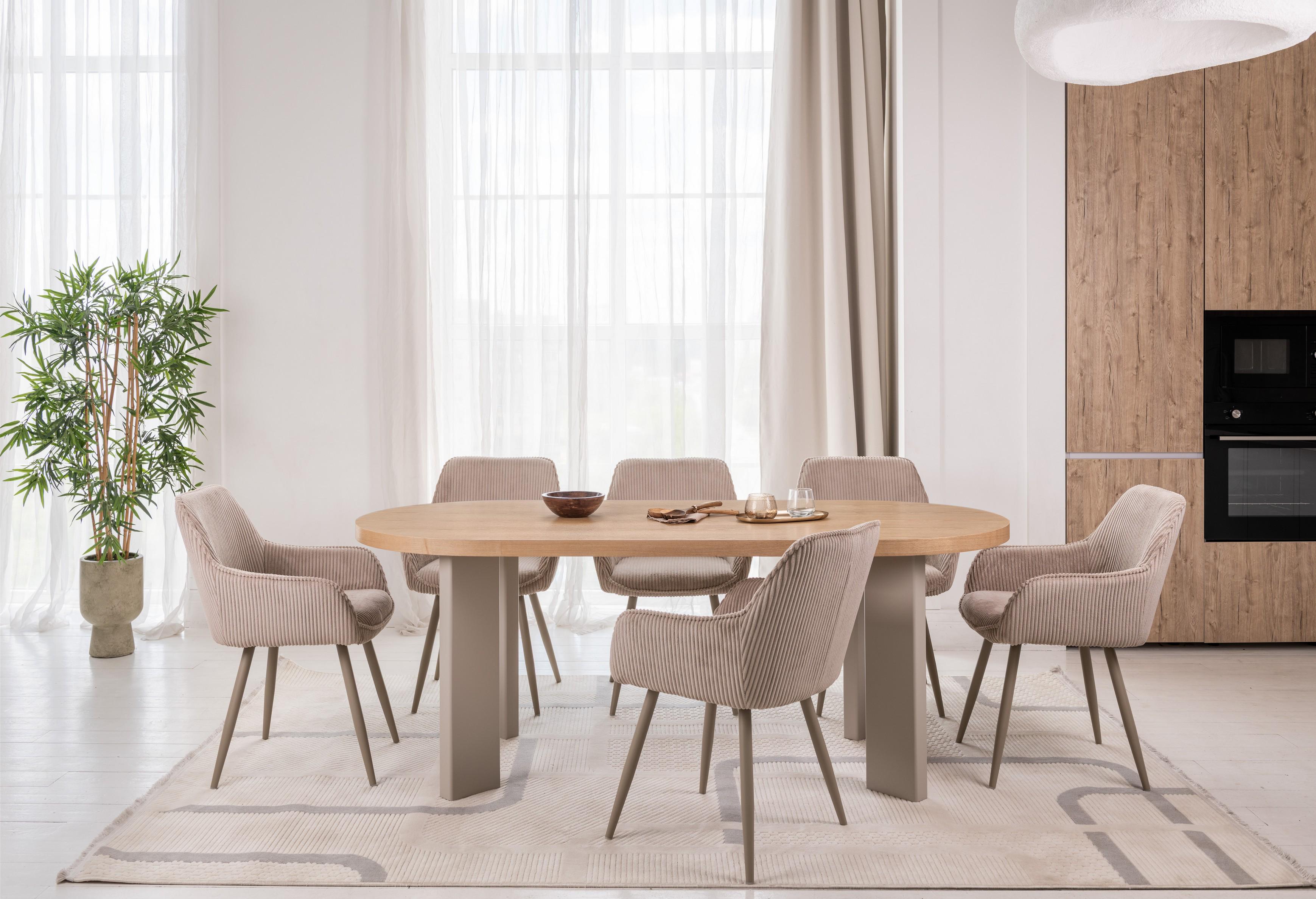 Стіл обідній Нікколо Ветро 2000/900/750 мм МДФ Ясен/Теплий пісок (TМ-236) - фото 5 Стіл обідній Нікколо Ветро 2000/900/750 мм МДФ Ясен/Теплий пісок (TМ-236) - фото 5