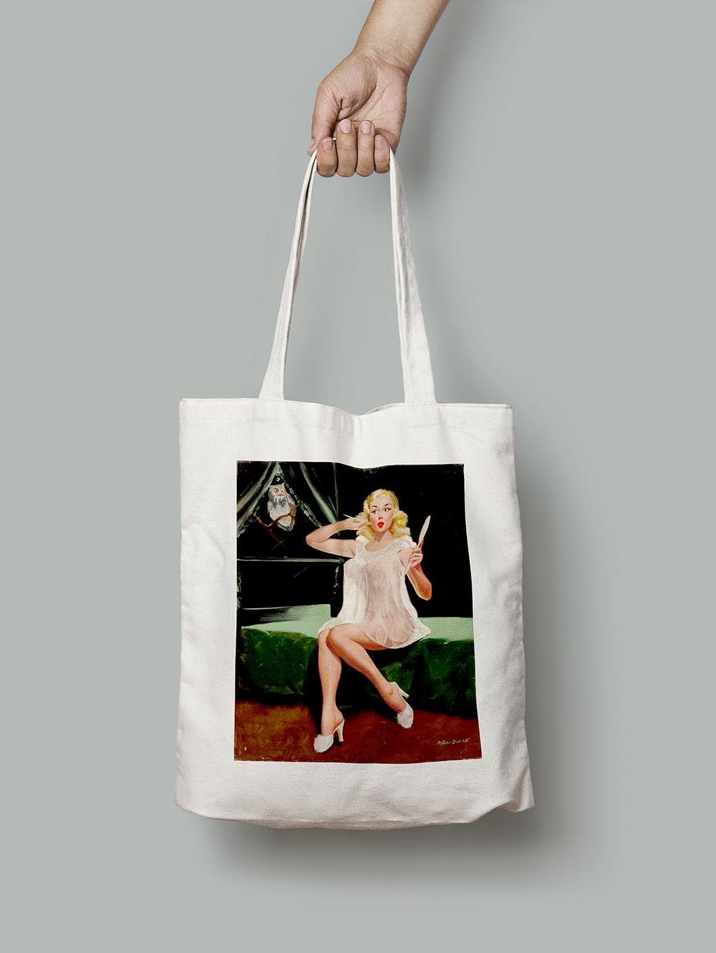 Еко-сумка Прозорий пеньюар. Пітер Даррен шопер (pin_up010148_Bag)