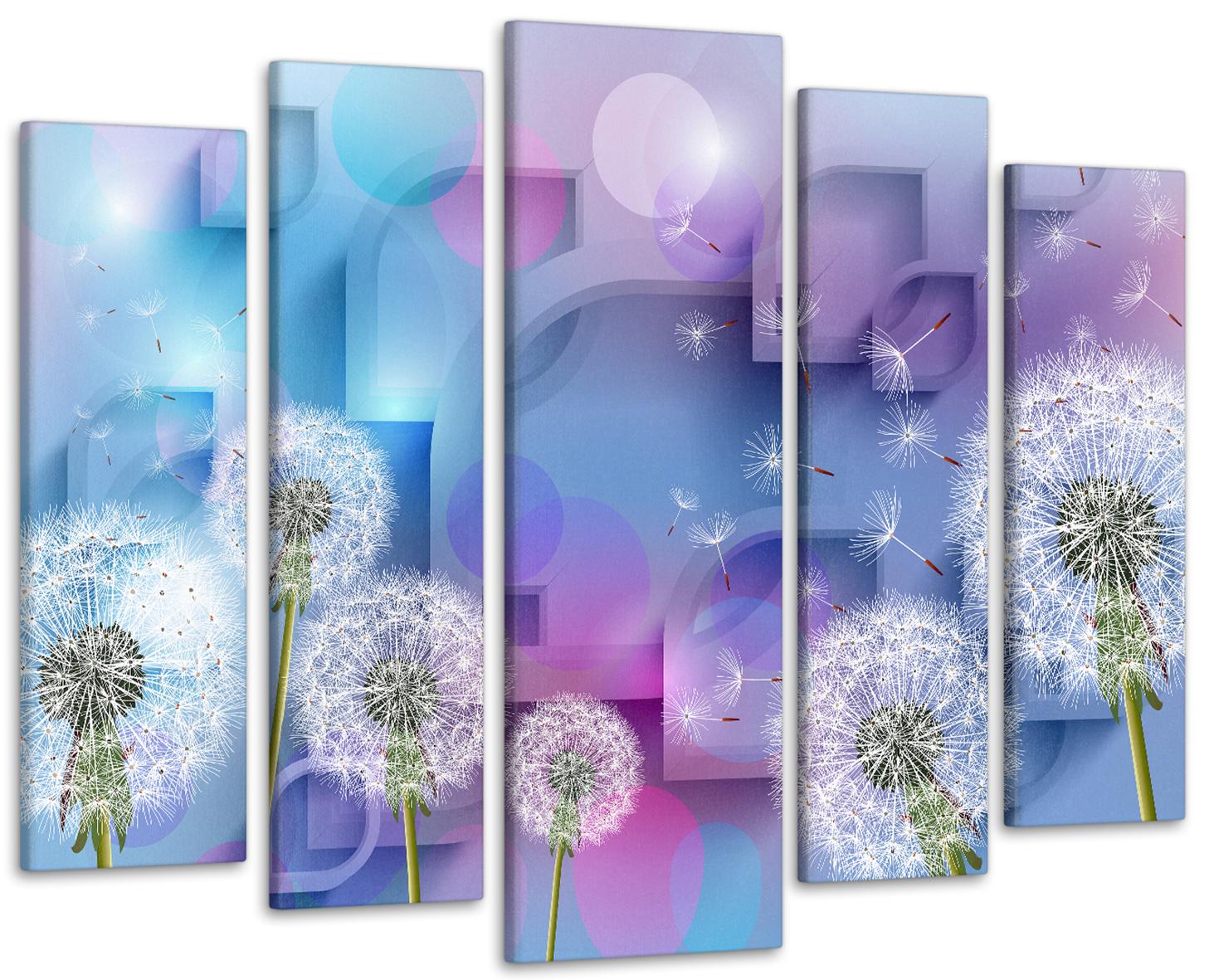 Картина модульная Абстракция Одуванчики 115х170 см (Art-388_5)