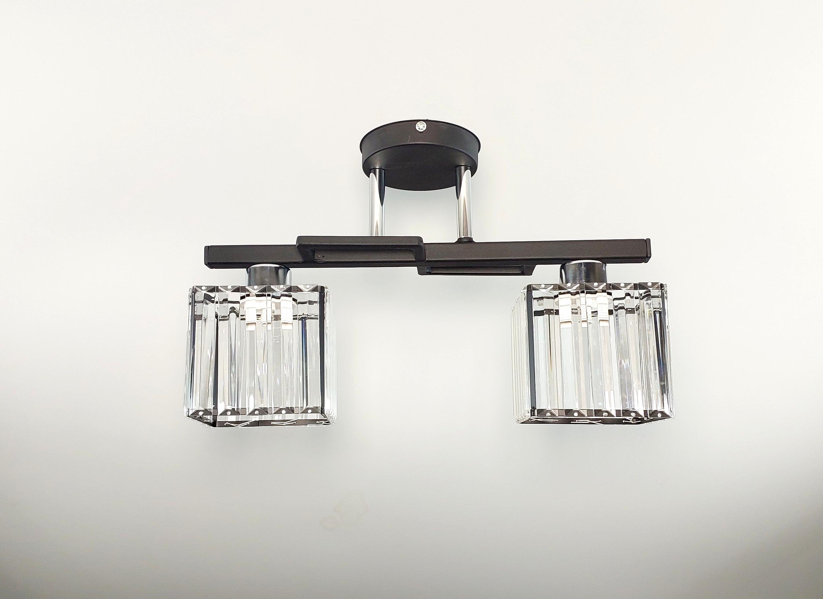 Люстра потолочная Лофт 1278/2 на два плафона металлическая Черный - фото 3 Люстра потолочная Лофт 1278/2 на два плафона металлическая Черный - фото 3