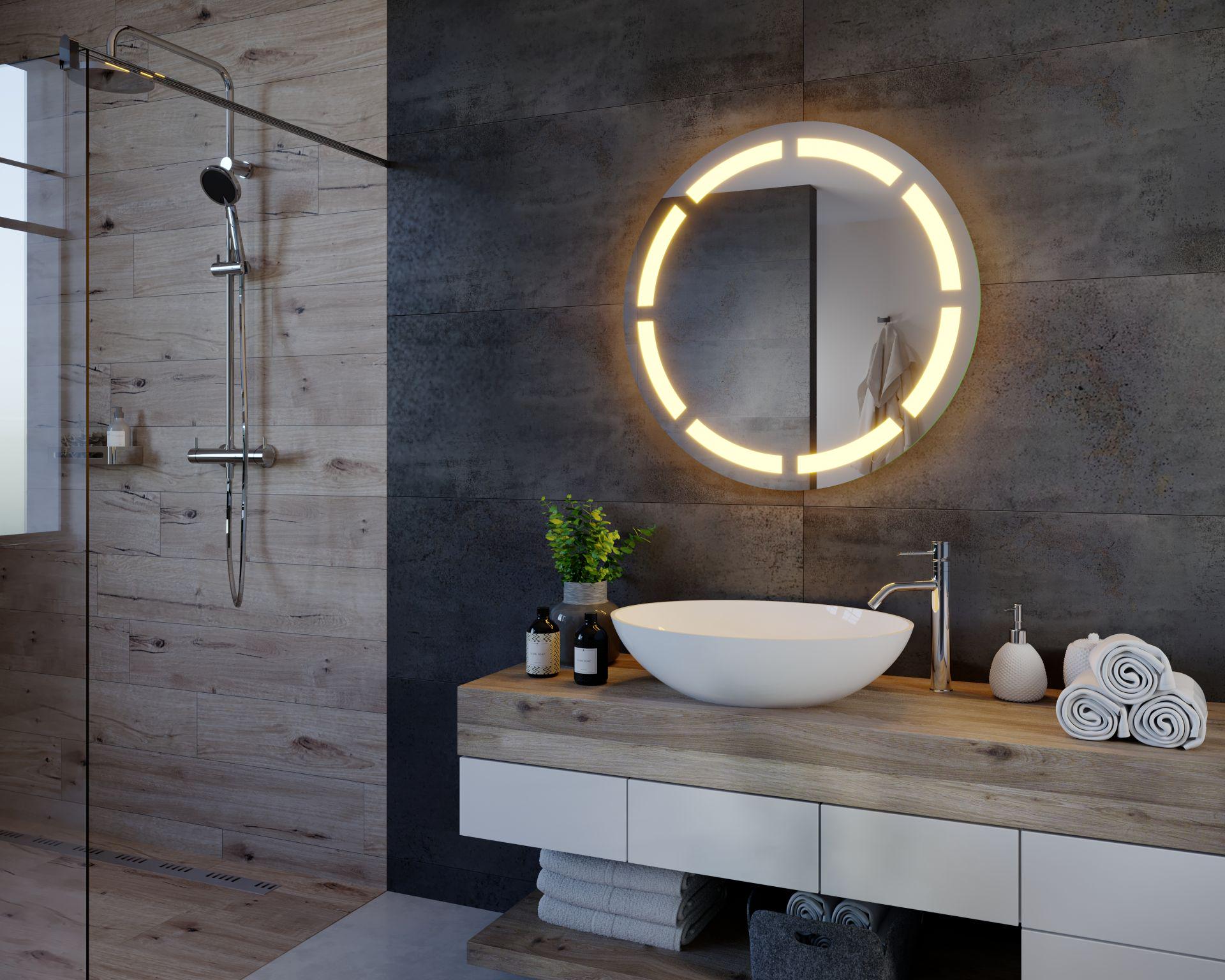 ᐉ Зеркало Dim Dzerkal NESIO с LED-подсветкой 60х60 см (13168) • Купить ...