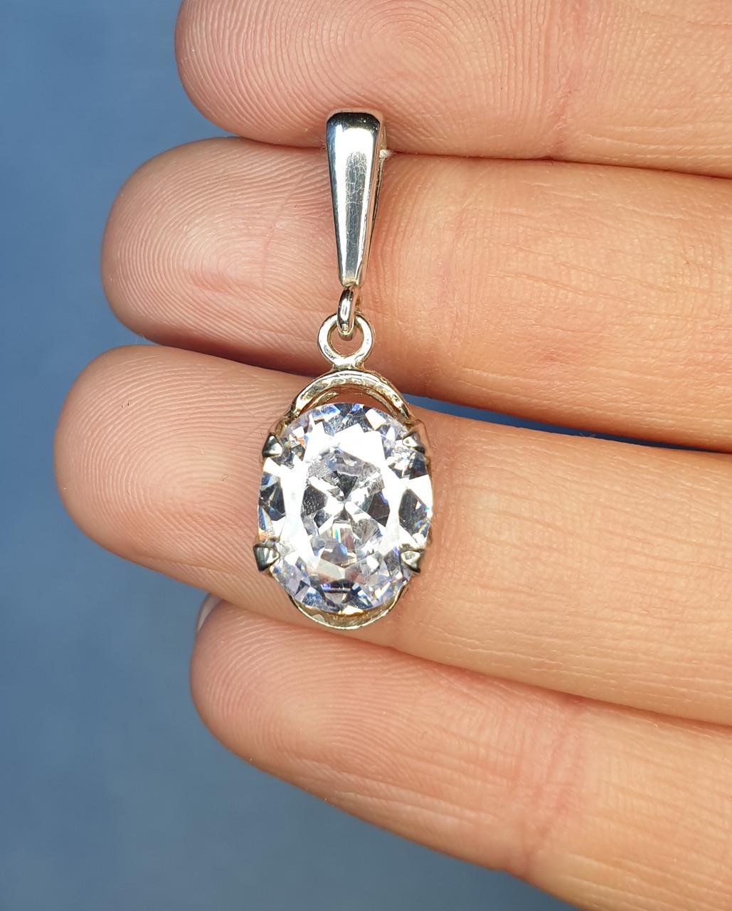 Кулон серебряный с кубическим цирконием 1,78 г (1308653558)