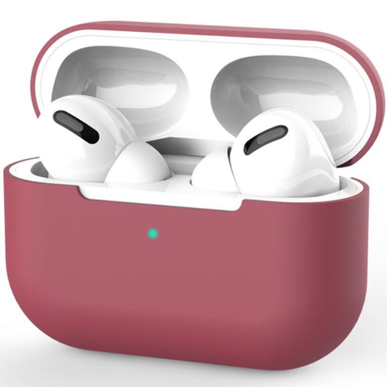 Силиконовый чехол для наушников UltraThin Silicone Case for AirPods Pro, Hawthorn Red