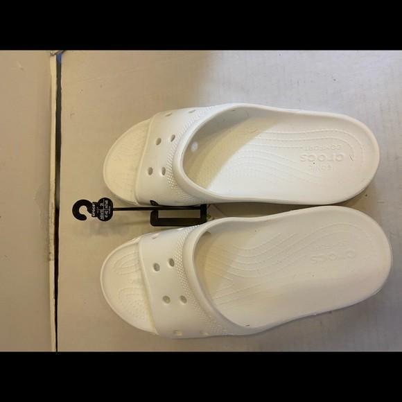 Шльопанці жіночі утеплені Crocs Coast Slide р. 37-38 Білий (9267) - фото 9