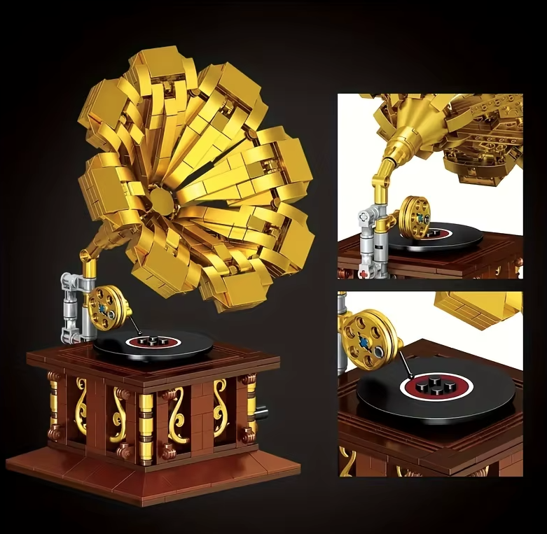 Конструктор детский Ретро граммафон 582 дет. (24363613) - фото 4 Конструктор детский Ретро граммафон 582 дет. (24363613) - фото 4