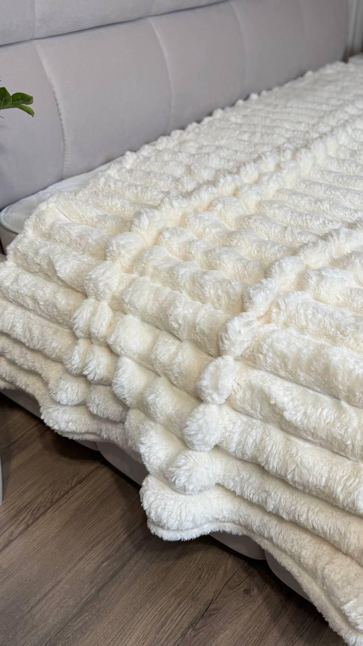 Плед плюшевий 200x230 см Білий (П4К-Am-sharp-003) - фото 2