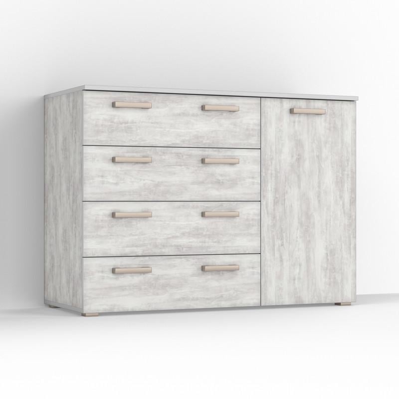 Комод Idea ТКБ-365.4 на 4 шухляди з дверима Бетон (26718336) - фото 2 Комод Idea ТКБ-365.4 на 4 шухляди з дверима Бетон (26718336) - фото 2