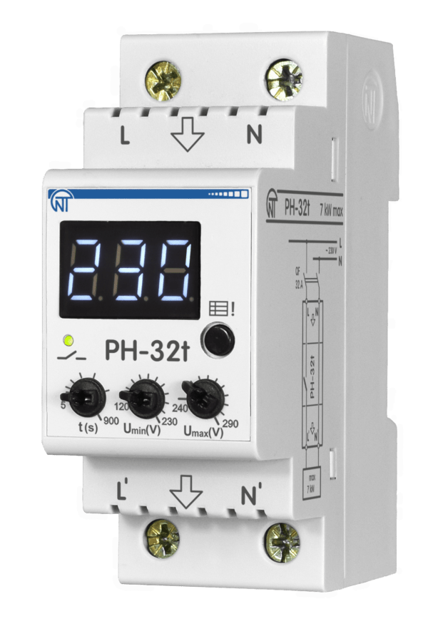 Реле напруги однофазне Новатек РН-32T (14970173) - фото 1