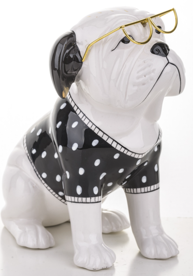Статуетка декоративна керамічна ART-POL Бульдог в окулярах (141486) - фото 8