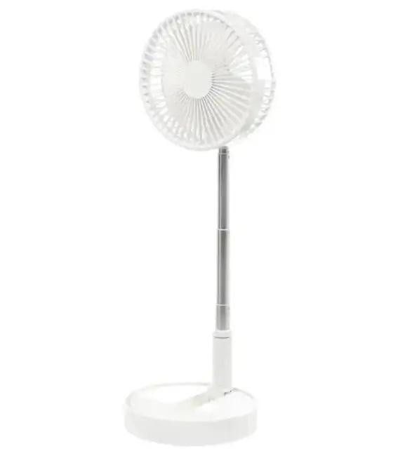 Вентилятор складной BreezeMax 6196 аккумулятор 7200 мАч телескопический Белый (627227)