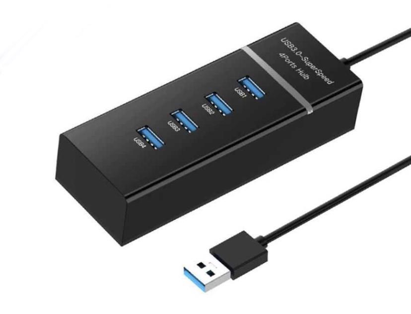 USB-хаб концентратор 3.0 на 4 порти 30 см Чорний (30150022ER) - фото 1