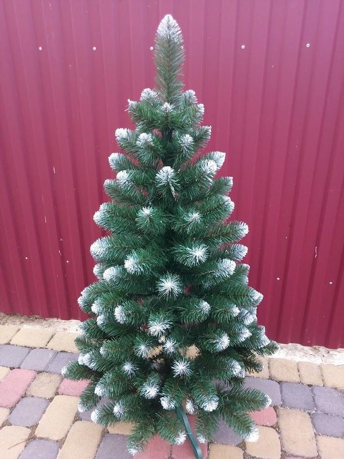 Ялинка штучна Снігова Королева з підставкою з білим інеєм 1 м Зелений (С-1) - фото 1 Ялинка штучна Снігова Королева з підставкою з білим інеєм 1 м Зелений (С-1) - фото 1