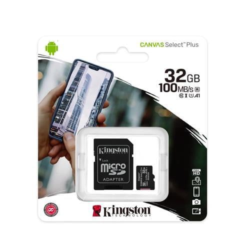 Карта памяти Kingston microSDHC Class 10 Canvas Select Plus UHS-I U1 32 Гб
