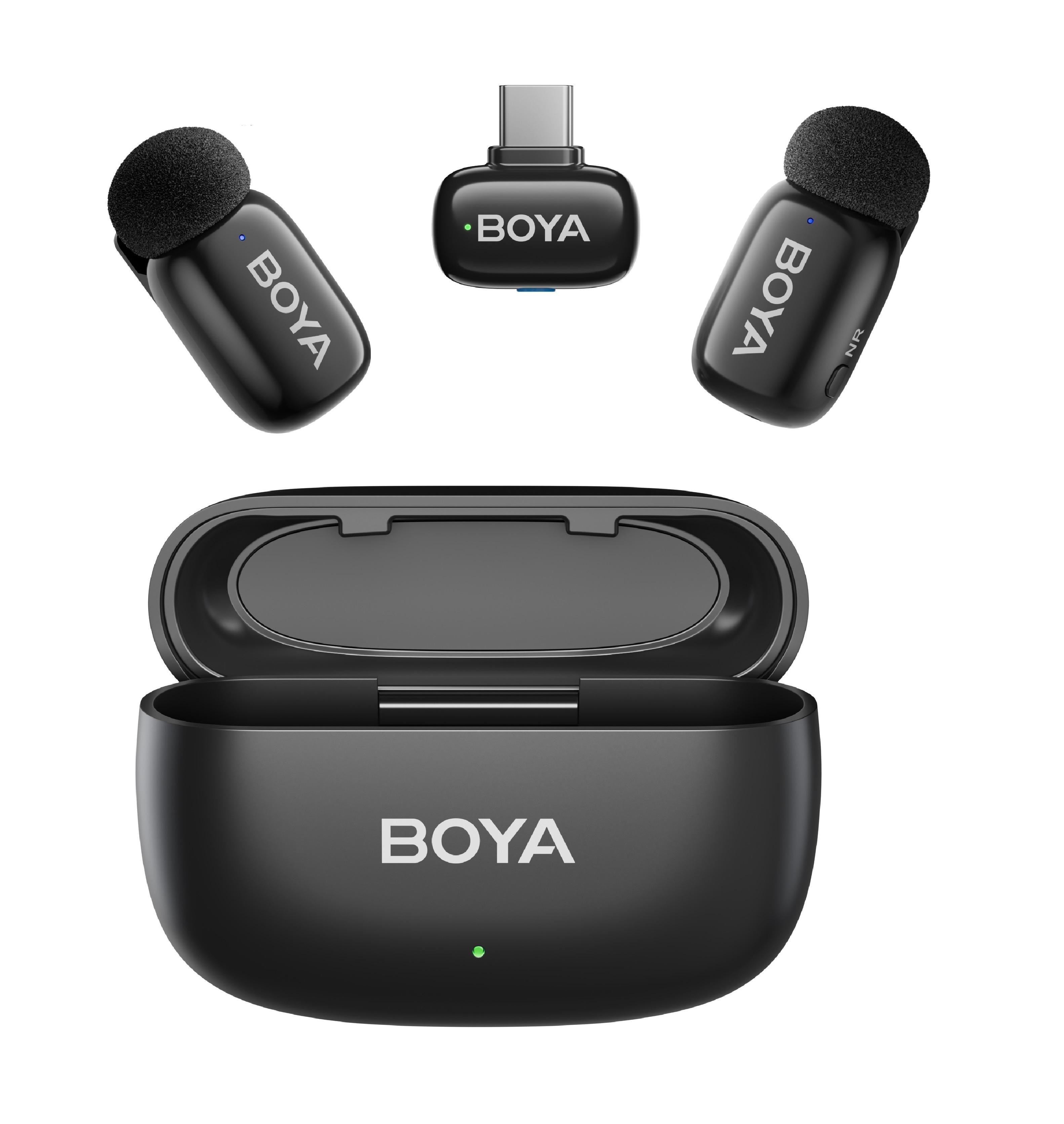 Мікрофон петличний Boya mini USB Type-C з зарядним кейсом для iPhone та Android безпровідний (50043)