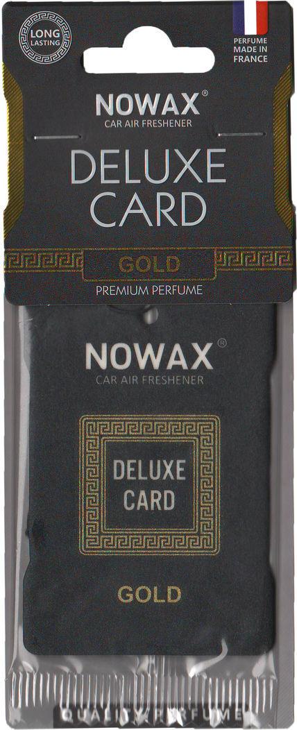 Ароматизатор для авто Nowax Deluxe Card Gold на зеркало сухой (0303881)
