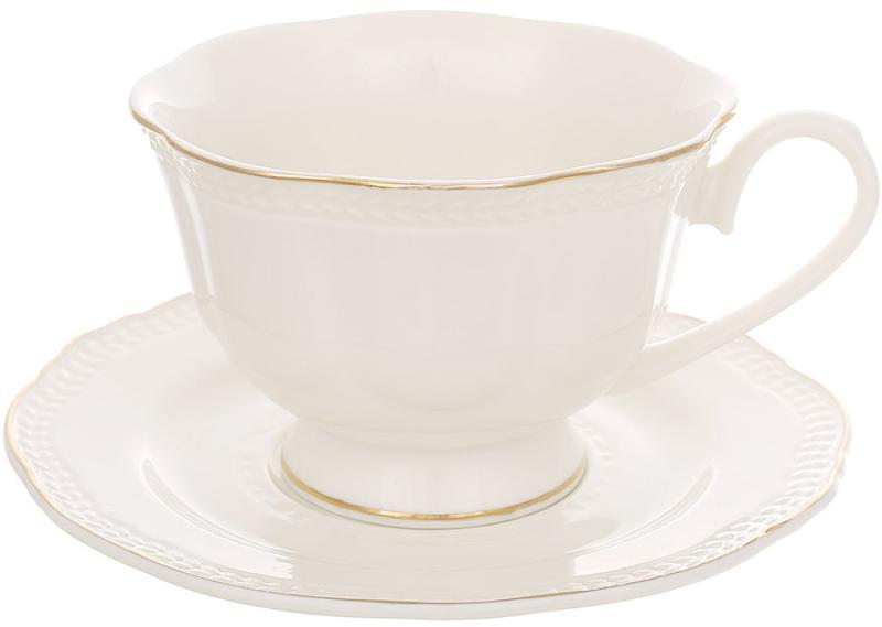 Набор фарфоровый чайный 6 чашек и 6 блюдец 240 мл White