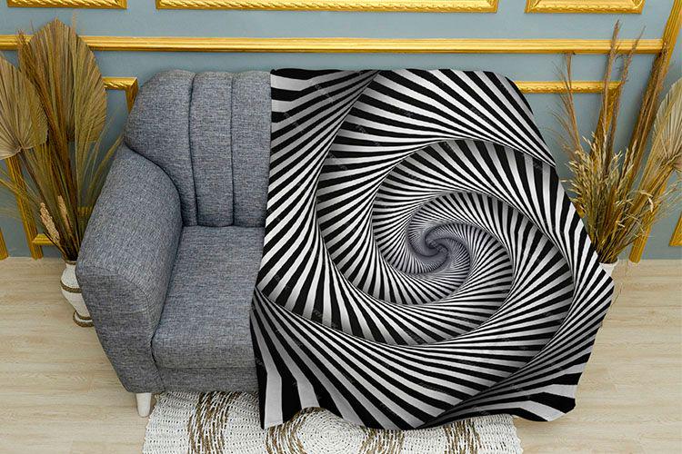 Плед 3D Spiral Illusion плюш двухслойный 135х150 см (114330-2)