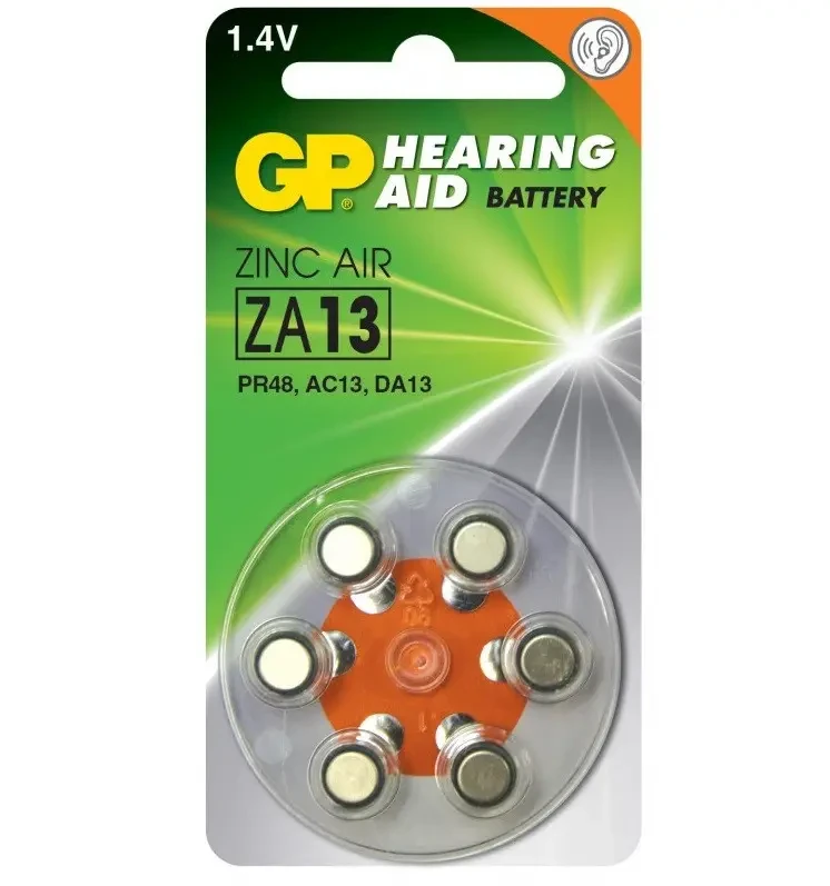 Батарейка воздушно-цинковая GP ZA13 PR48 BLISTER 6