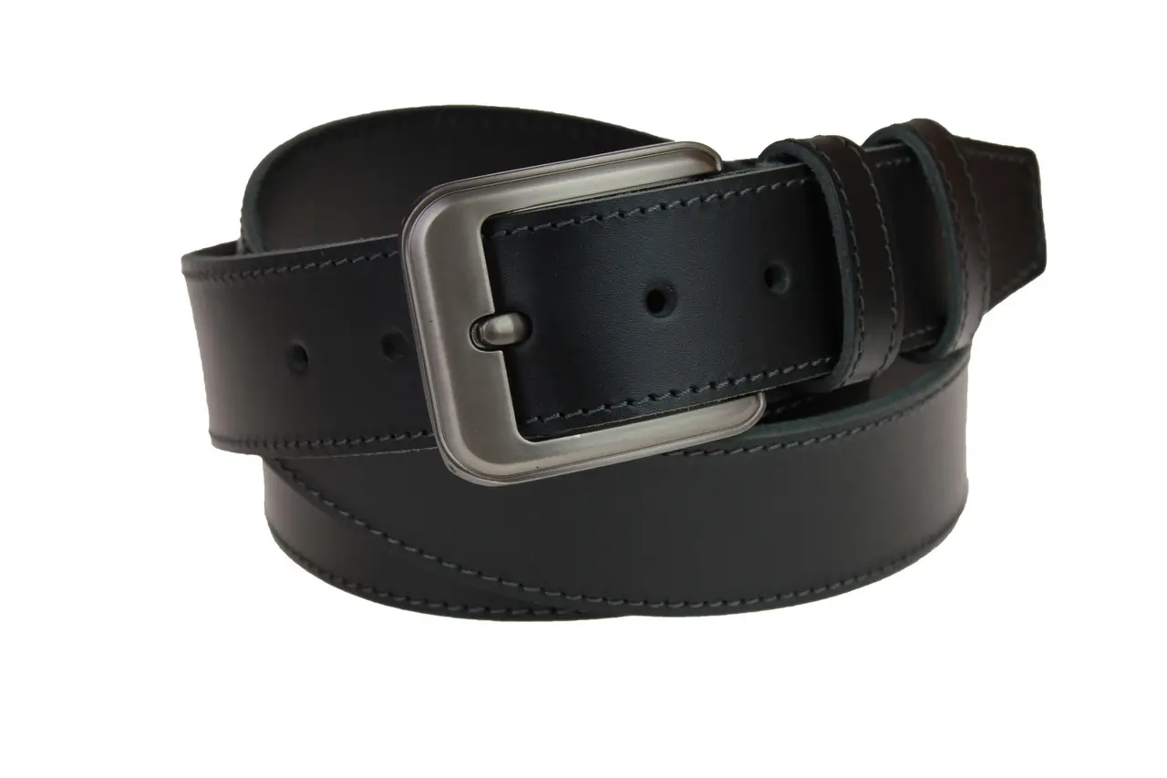 Ремінь Freeskin шкіряний з однією прошивкою по периметру 115-150 см Темно-коричневий (82102) - фото 2