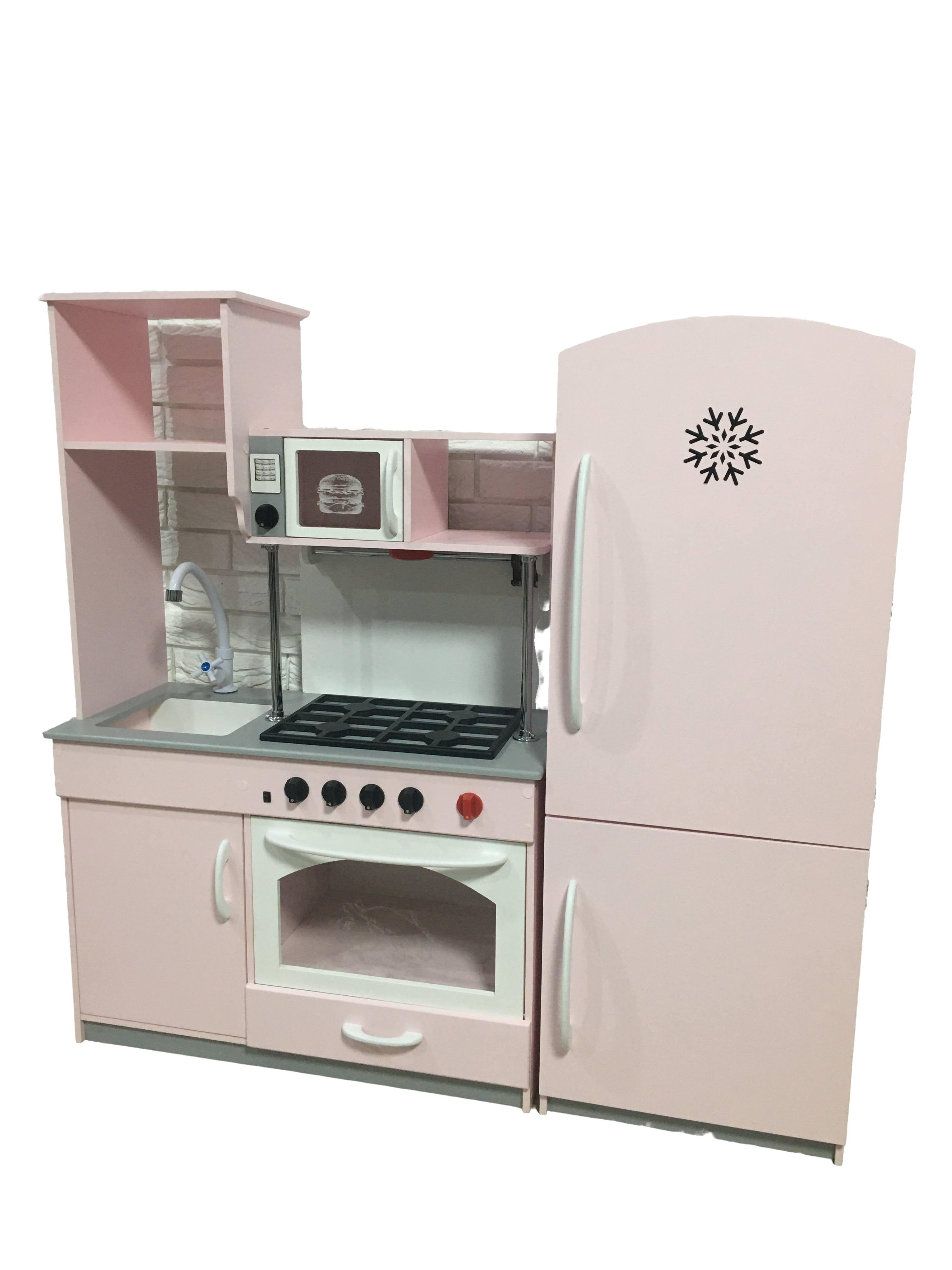 Дитяча кухня Лагода 113х110см з холодильником Рожевий (82b66740)