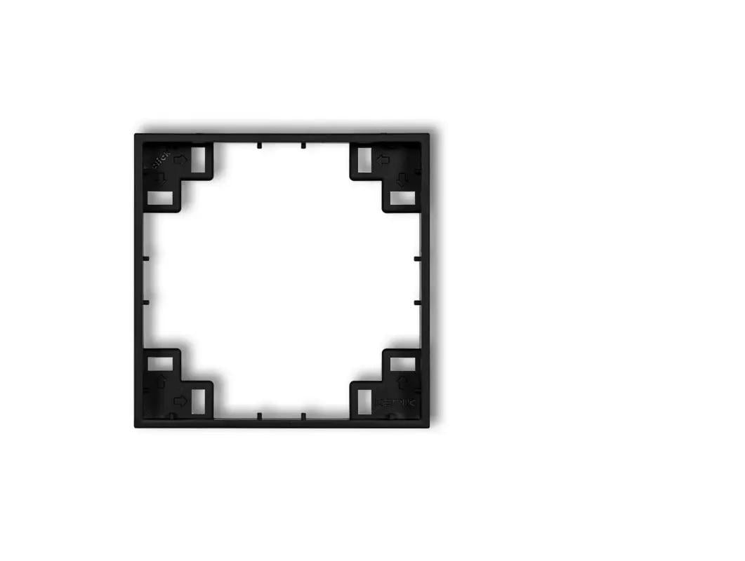 Рамка промежуточная Karlik Mini для розетки выключателя одноместная Черный матовый (12MRP-1)