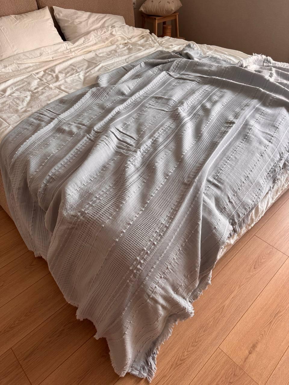 Плед хлопковый пике евро 220х240 см (П4К-A-turkish-001) Плед хлопковый пике евро 220х240 см (П4К-A-turkish-001)