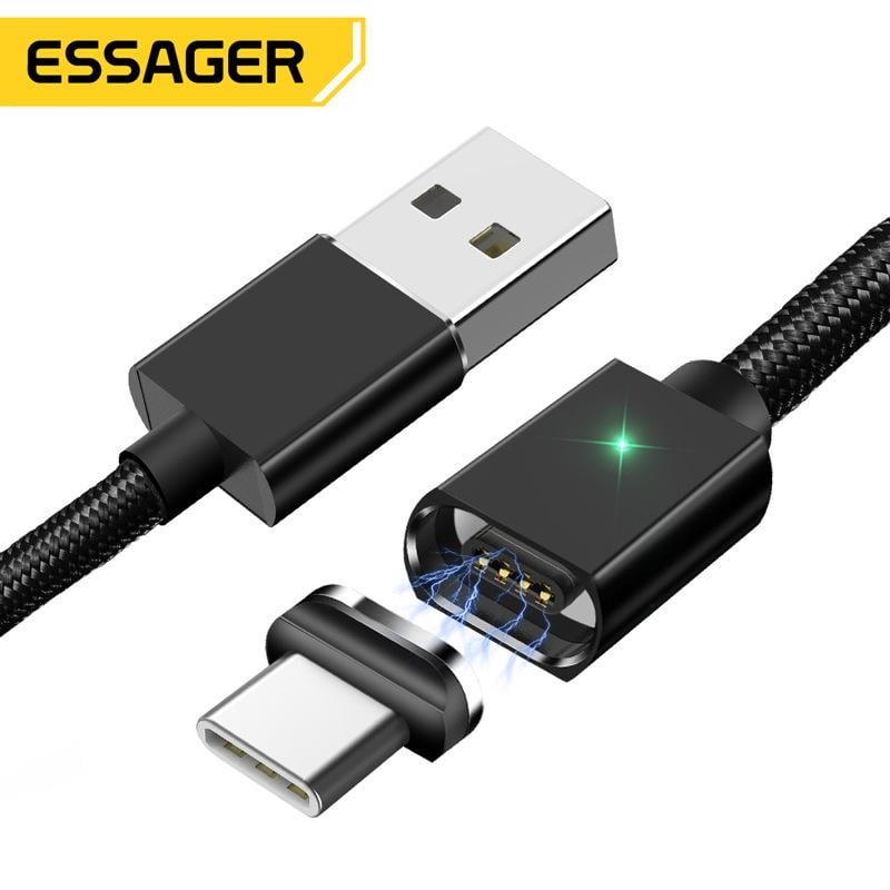 Кабель магнітний Essager USB Lightning 1 м Чорний (100148) - фото 2