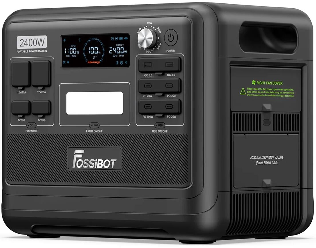 Зарядна станція Fossibot F2400 2400W 2048Wh Black - фото 2 Зарядна станція Fossibot F2400 2400W 2048Wh Black - фото 2