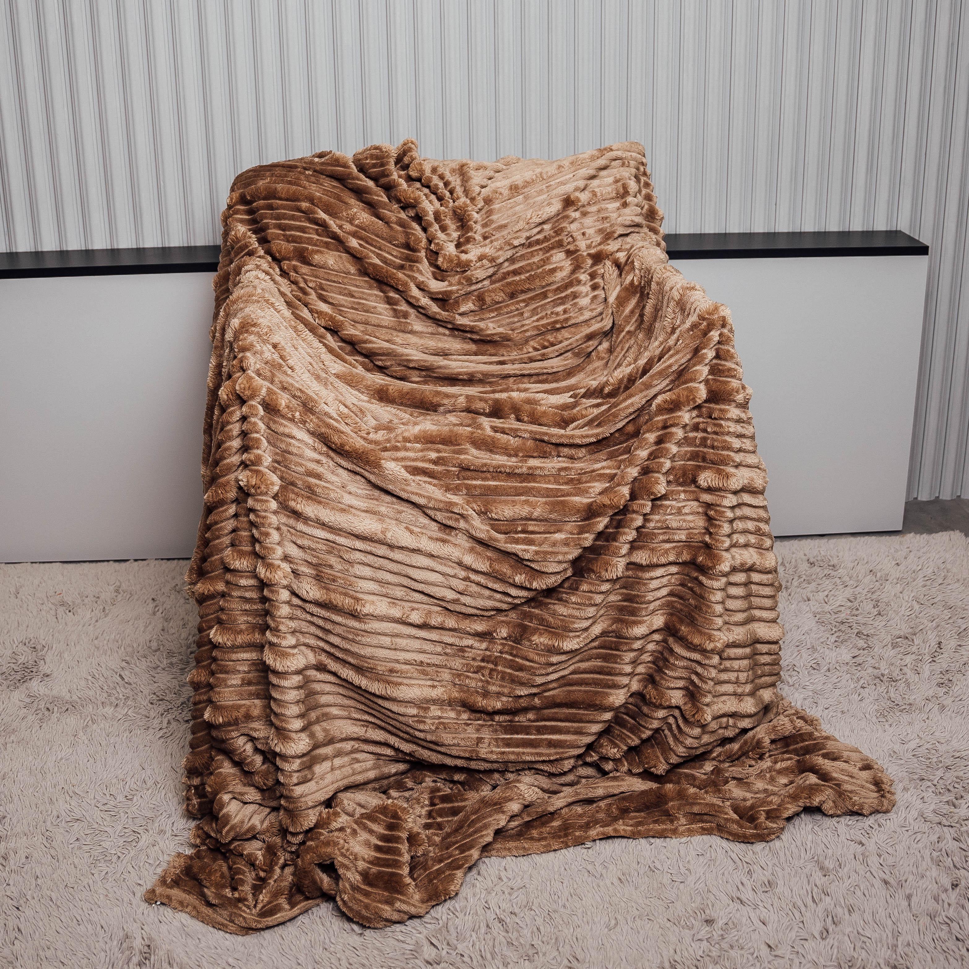 Плед 88124 Мікро обійми полуторний Коричневий (28069_6) - фото 1