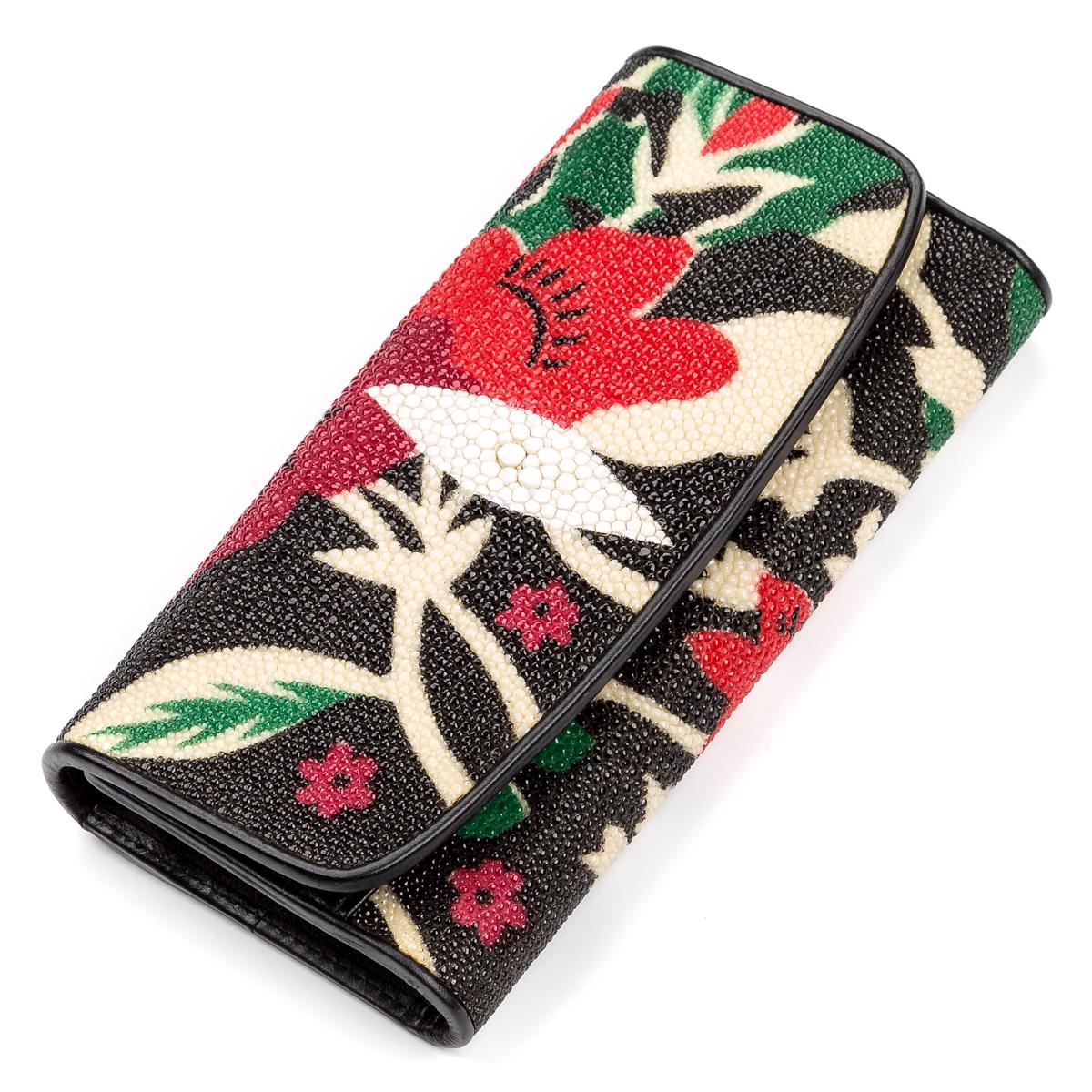 Гаманець жіночий Stingray leather 18034 шкіра Чорний