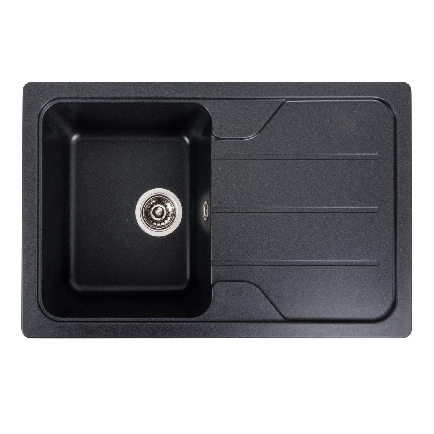 Мойка кухонная Platinum PLS-A39275 прямоугольная гранитная 780x500 мм Серый (170997)