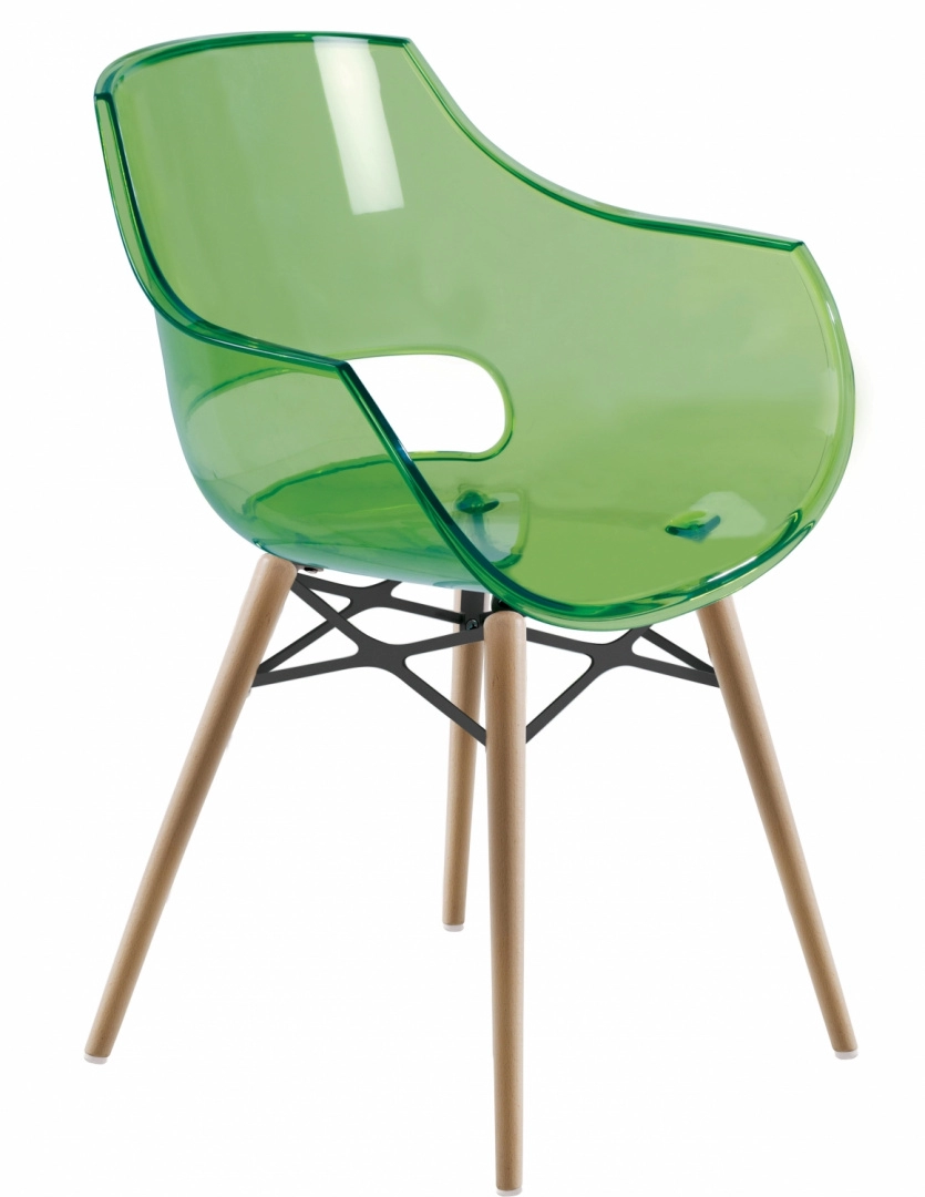 Крісло Litolan Papatya Opal Wox Бук Прозоро-зелений (DR001864)