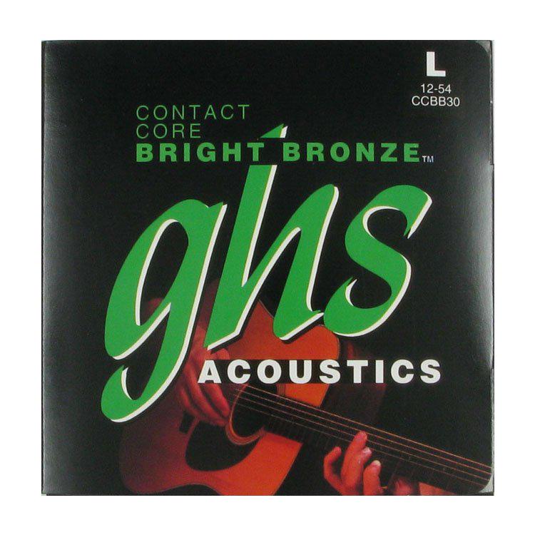 Струны для акустической гитары GHS Bright Bronze 80/20 Contact Core CCBB30 12-54 (117289)