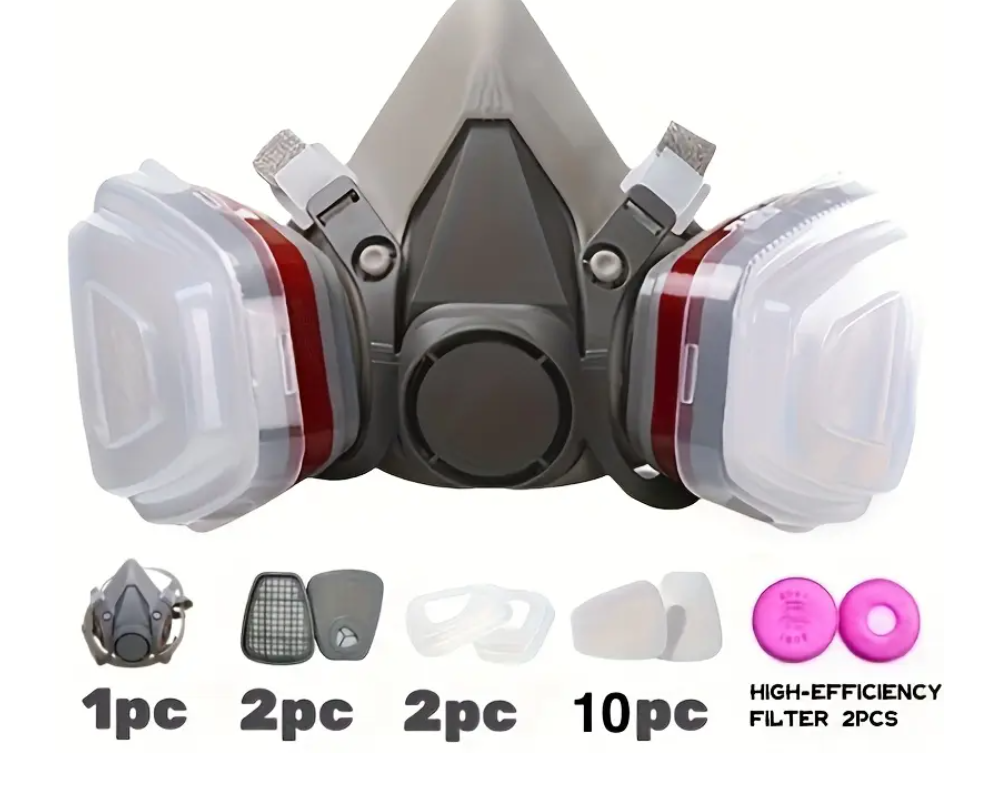 Маска защитная многоразовая регулируемая полумаска 6200 с фильтрами 10 шт. (1808) - фото 2 Маска защитная многоразовая регулируемая полумаска 6200 с фильтрами 10 шт. (1808) - фото 2