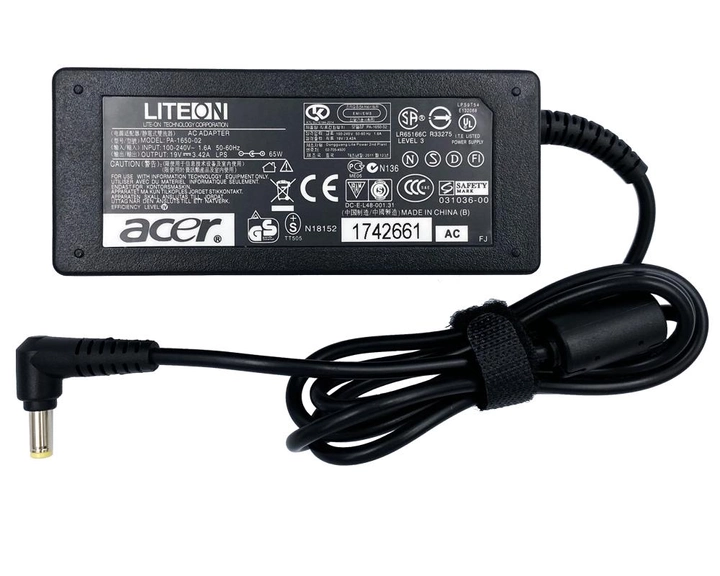 Зарядка для ноутбука Acer LITEON 19V/3,42A 65W 2,5x0,8 (000042966)