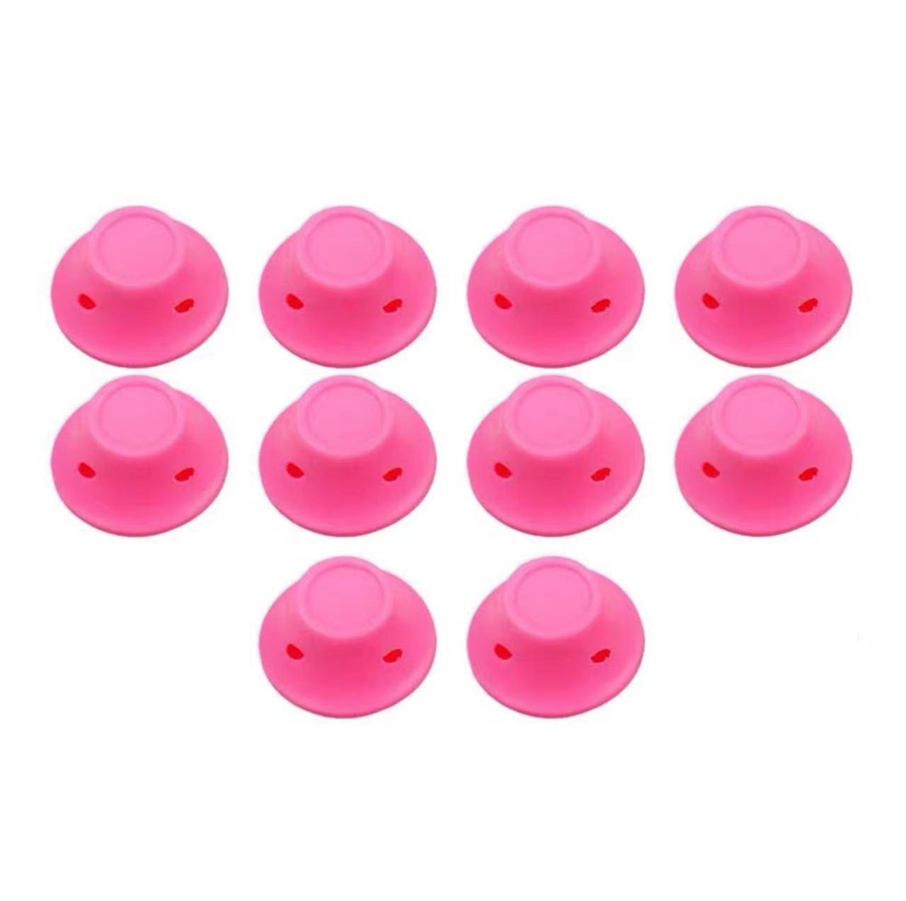 Бигуди силиконовые для завивки мягкие Розовый 10 шт. (29470)