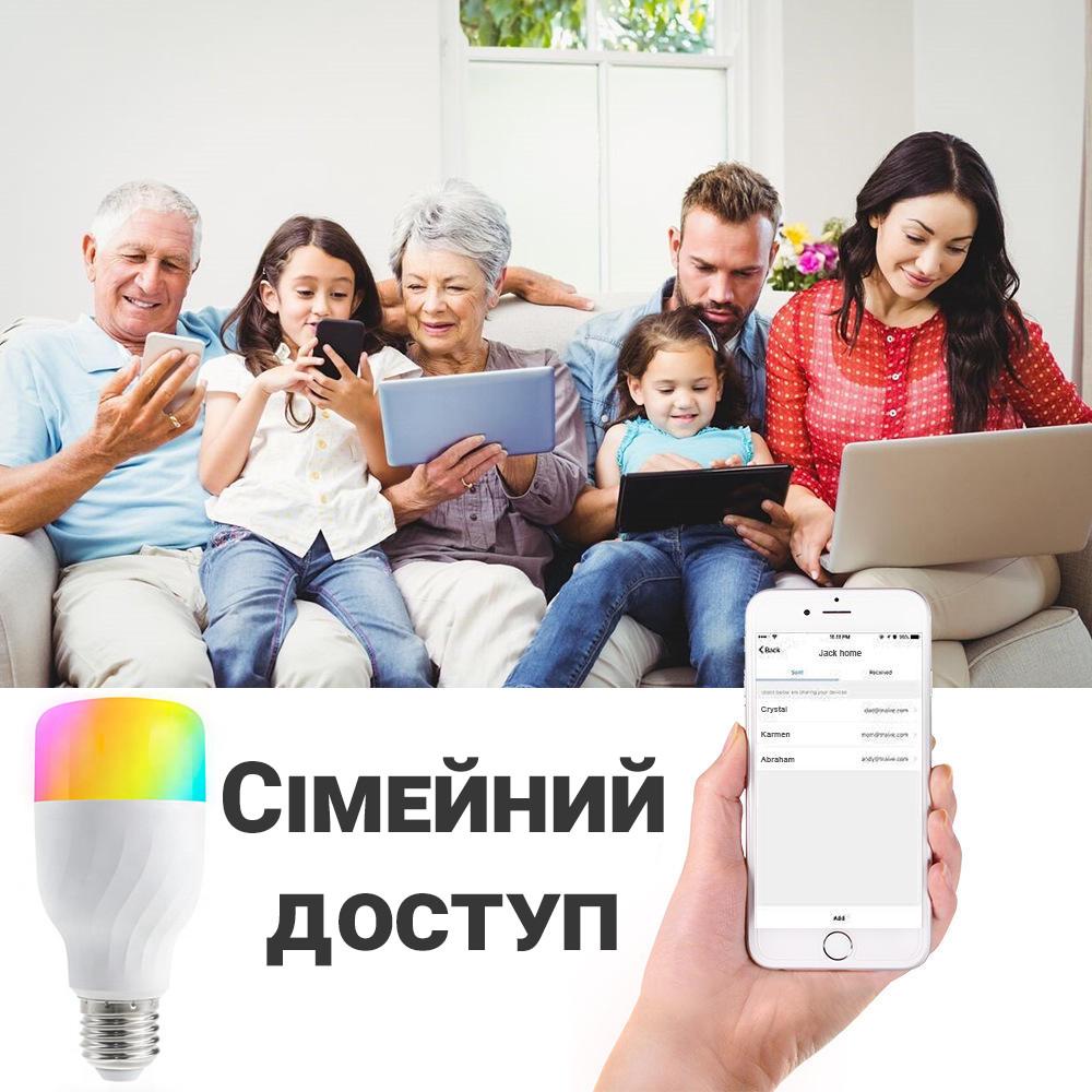 Розумна WiFi LED лампочка USmart Bulb-01w світлодіона смарт-лампа  з підтримкою Tuya для Android/iOS - фото 5