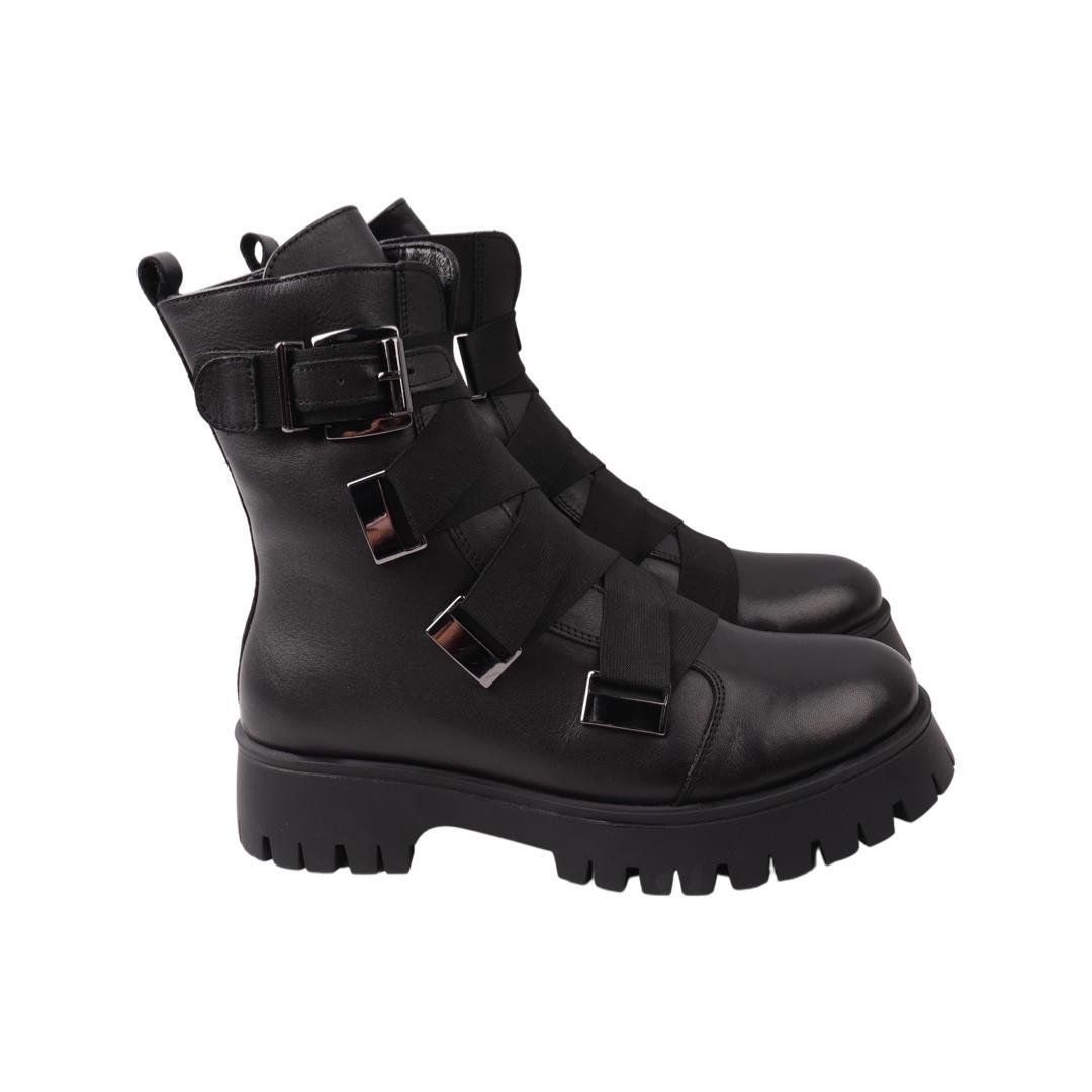 Ботинки женские AQUAMARIN натуральная кожа р. 36 Черный (2055-22ZHC)