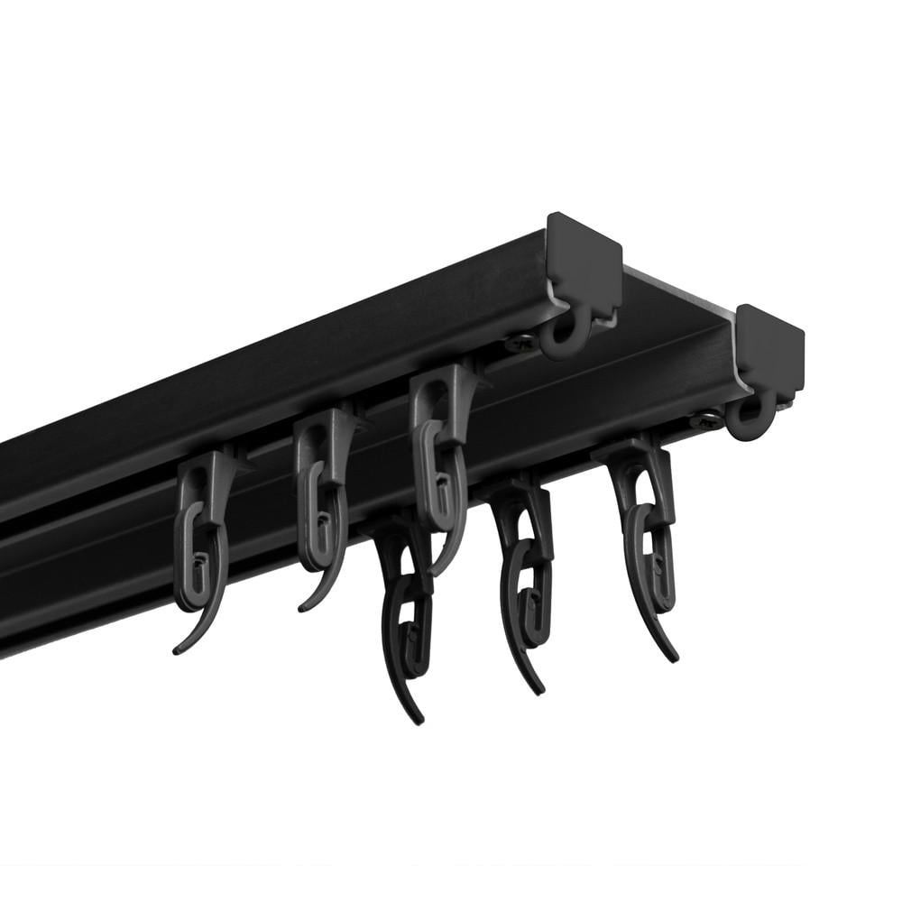 Карниз потолочный IDEIA двойной усиленный алюминиевый 3,5 м Черный (1807201291)