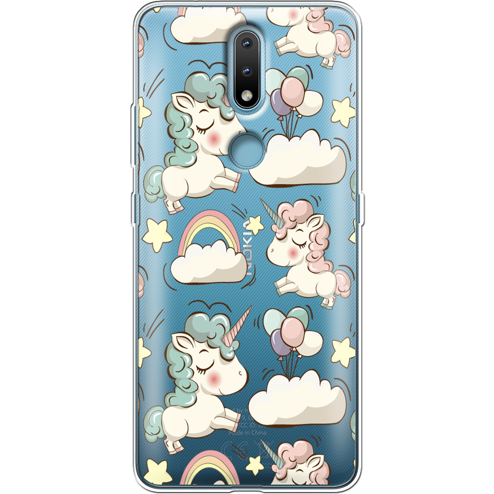 Чехол Boxface Nokia 2.4 Unicorns Прозрачный силикон (41297-cc2-41297) - фото 1