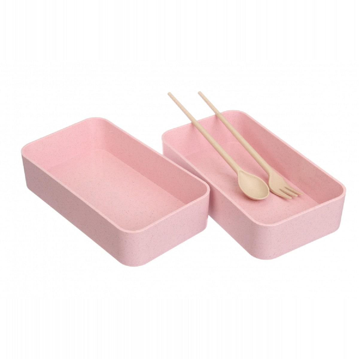 Ланчбокс-суповница 850 мл + ланчбокс 1000 мл 2 шт. Pink (с834) - фото 6