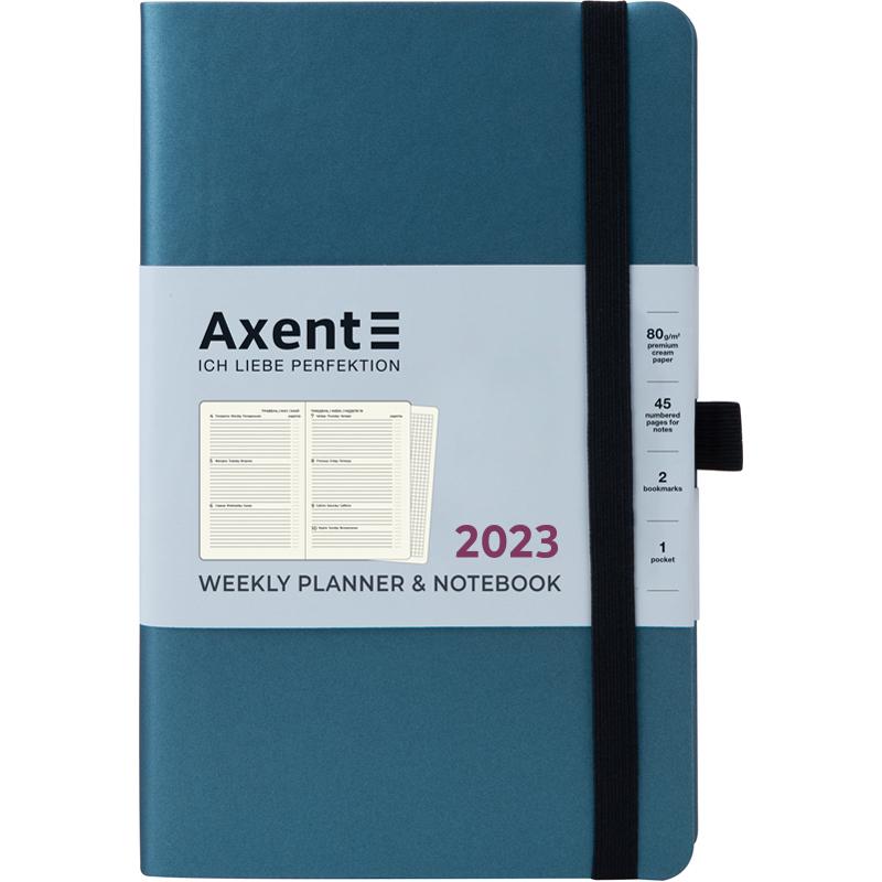 Еженедельник Axent Partner Soft 125x195 мм 96 листов Синий металлик (8506 23 14 A)