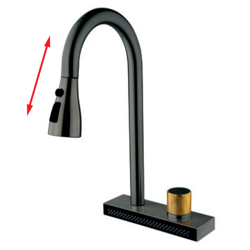 Змішувач для кухні MIXXUS FOL-014 з висувною лійкою та функцій водоспад з нержавіючої сталі Graphite (MI6342) Змішувач для кухні MIXXUS FOL-014 з висувною лійкою та функцій водоспад з нержавіючої сталі Graphite (MI6342)