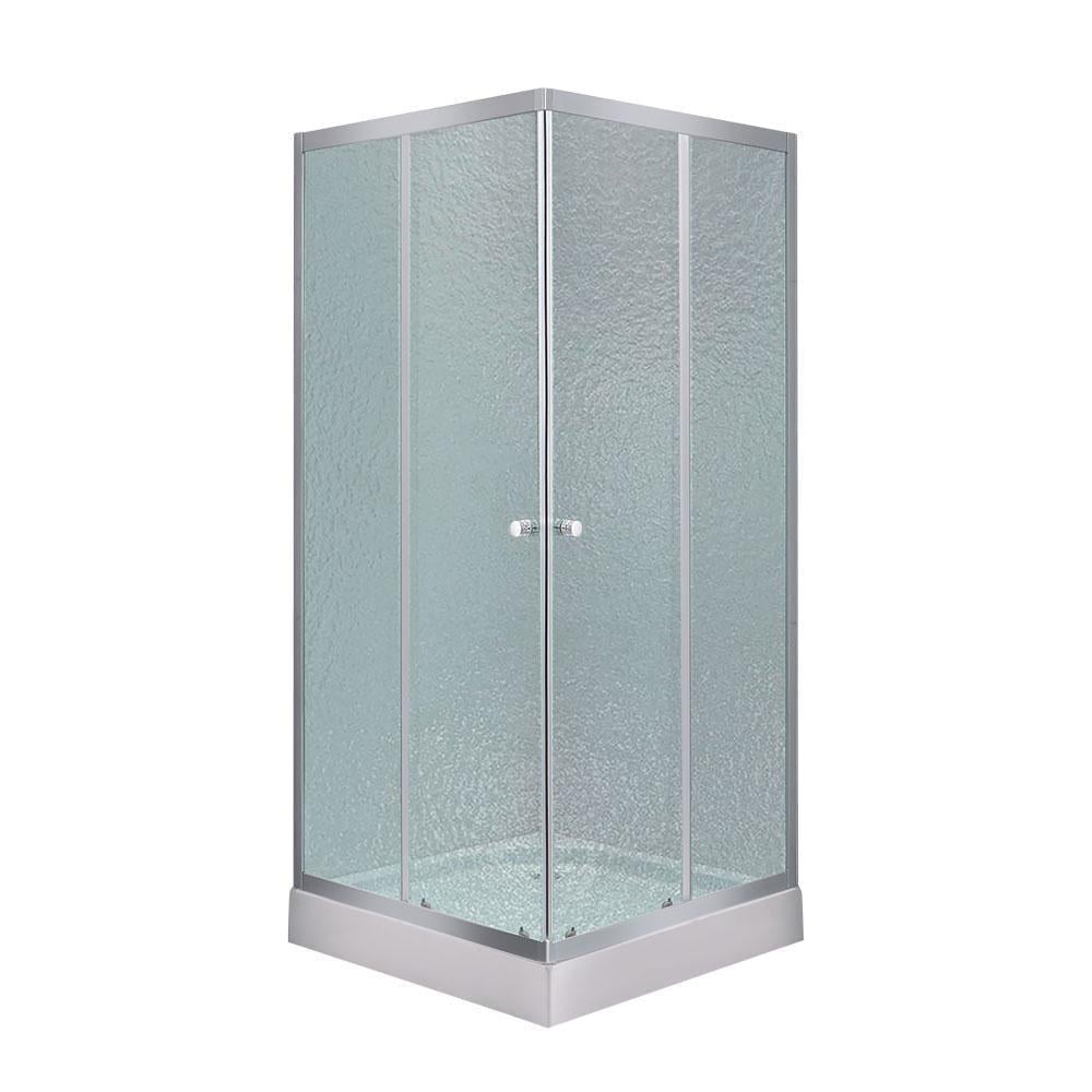 Душевая кабина квадратная Lidz Wawel SC80x80.SAT.LOW.FR стекло Frost 4 мм/Душевой поддон Lidz KAPIELKA ST 80x80х14 см (1151443)