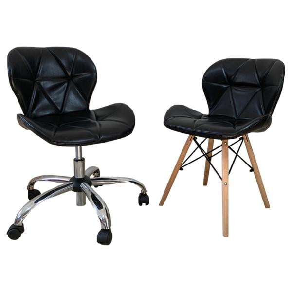 Набор стульев для мастера и клиента Стар Черный - фото 1 Набор стульев для мастера и клиента Стар Черный - фото 1