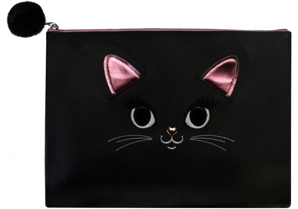 Папка Cool For School Cat А4 на молнии Черный (CF32046)