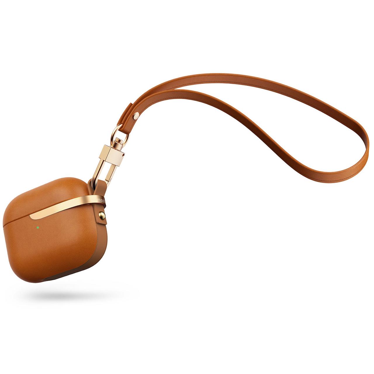 Кожанный чехол для наушников Moshi Pebbo Luxe Case for Airpods 3rd Gen, Caramel Brown (99MO123751)